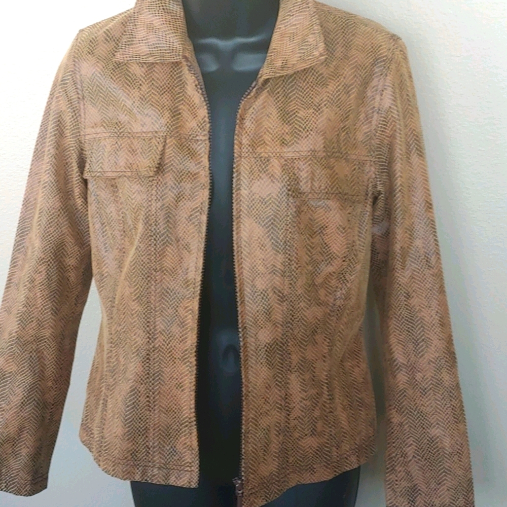 ☀SALE 4 for$20☀              Andre Oliver Pleather Snake Jacket